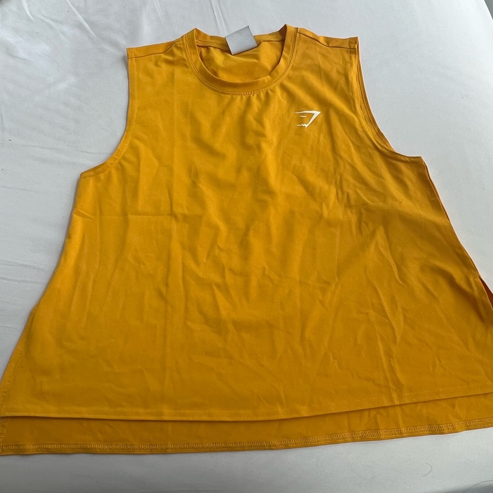 Yellow gymshark workout tee